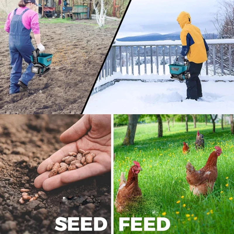 Gardening Tools Electric - เครื่องหว่านปุ๋ยอัตโนมัติ 3.3 ลิตร เครื่องหว่านปุ๋ยไฟฟ้าแบบมือถือ เครื่องหว่านเมล็ดหญ้า ผัก