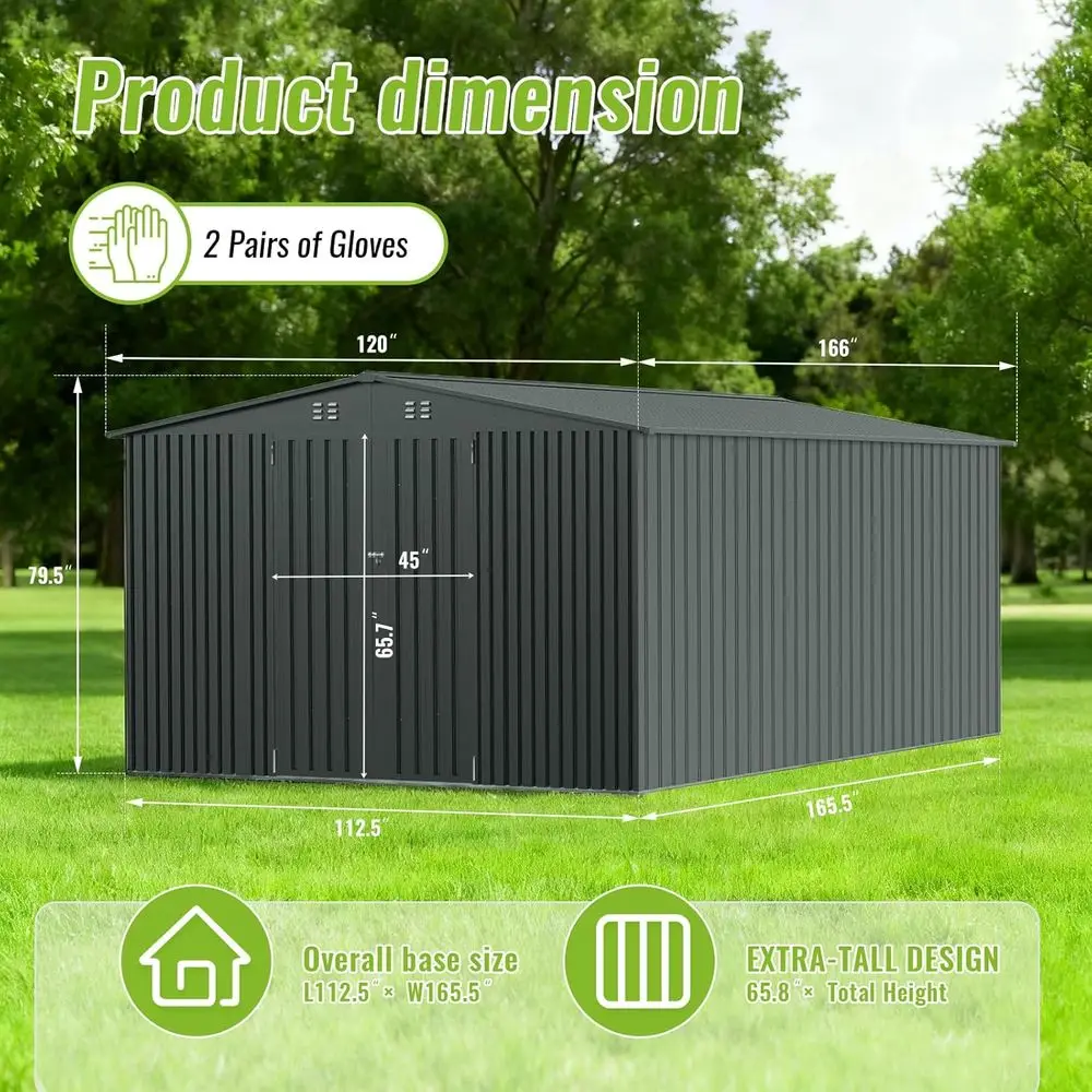 โรงเก็บของโลหะกลางแจ้งที่ทนทาน - Gardening Tools In บทวิจารณ์และราคา