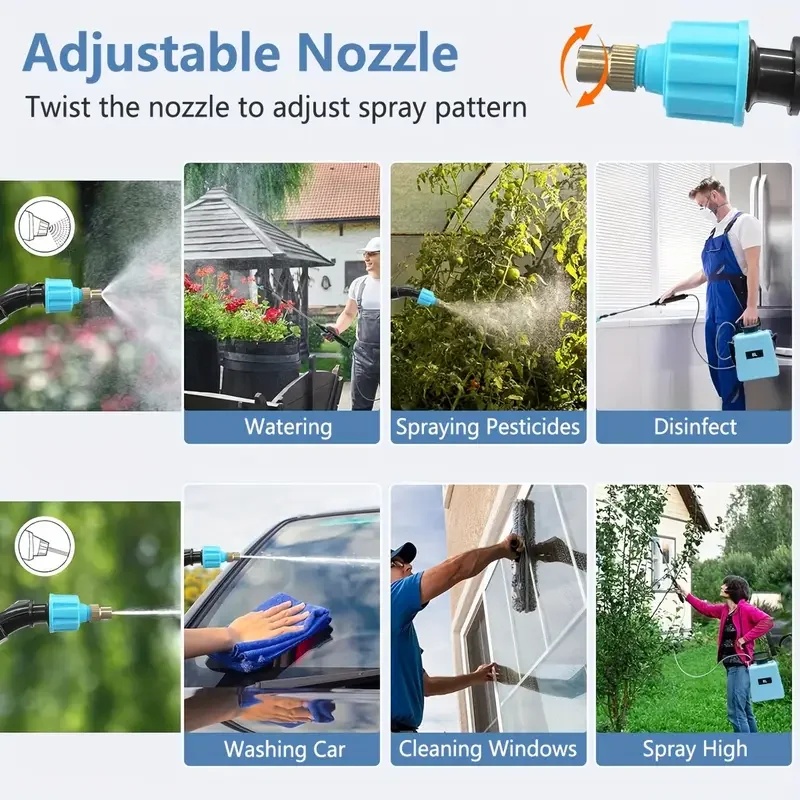 กระบอกฉีดน้ำไฟฟ้าแบบชาร์จ USB  - Gardening Tools Electric บทวิจารณ์และราคา