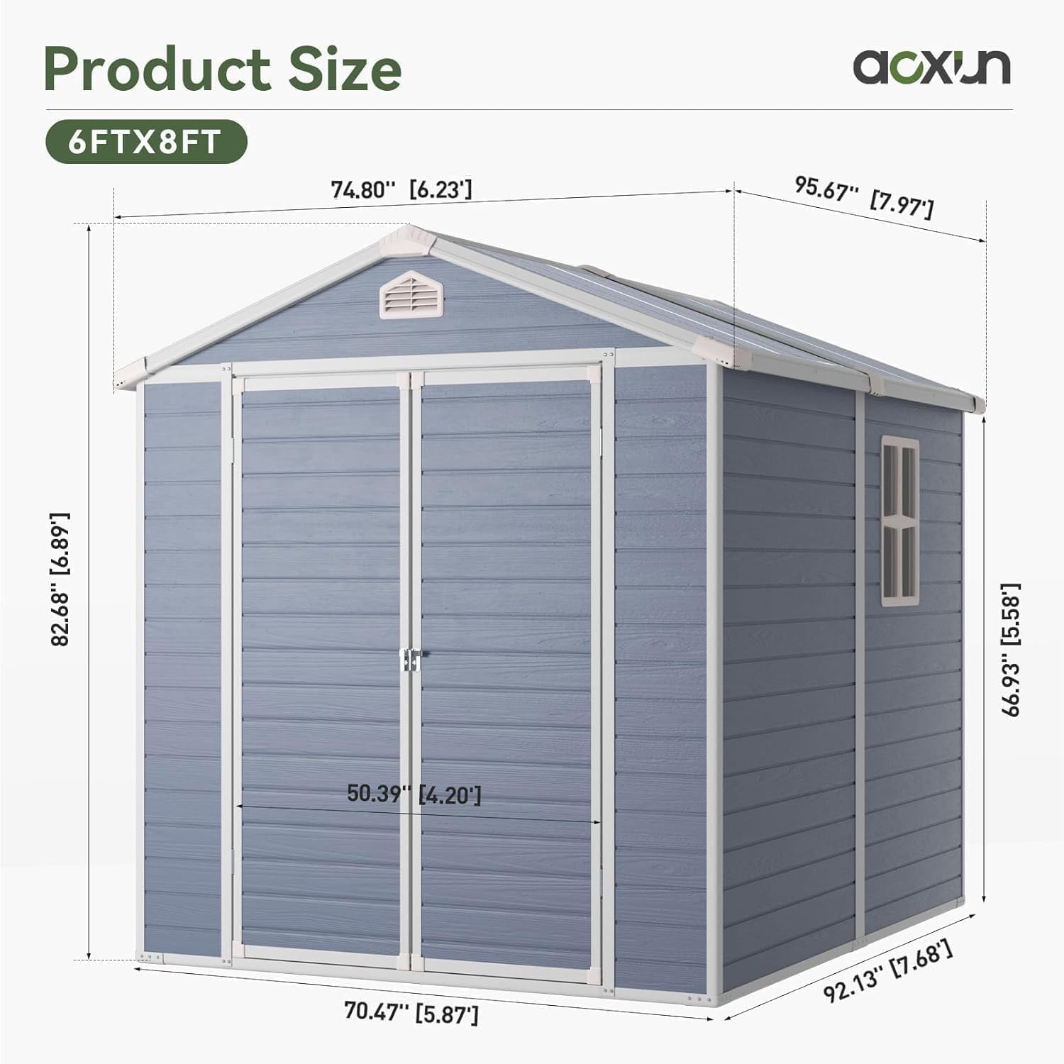 โรงเก็บของกลางแจ้งขนาด 6x8 ฟุต - Gardening Tools In บทวิจารณ์และราคา
